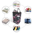 thumbnail image 3 of DouZhe 50L Rectangular Laundry Basket, Dead Skulls Pink Flowers Prints Waterproof Foldable Laundry Hamper with Aluminum Handles, 3 of 6