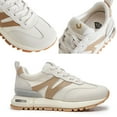 thumbnail image 5 of SOMILISS Espadrilles pour Femmes en Cuir Véritable à Lacets à Bout Rond en Cuir Suédé Patchwork Espadrilles Décontractées pour Dames Chaussures de Marque de Designer, 5 of 5