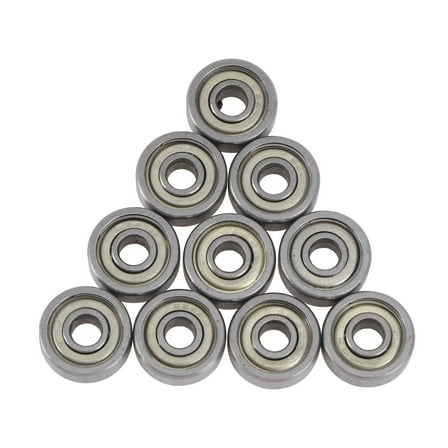 WORGEOUS  10 Pcs 5mm Ball Bearing Steel Wire Sealed Bearings by Size Wheel Silver