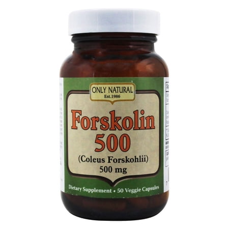Only Natural - Forskolin 500 mg. - 50 Vegetarian Capsules