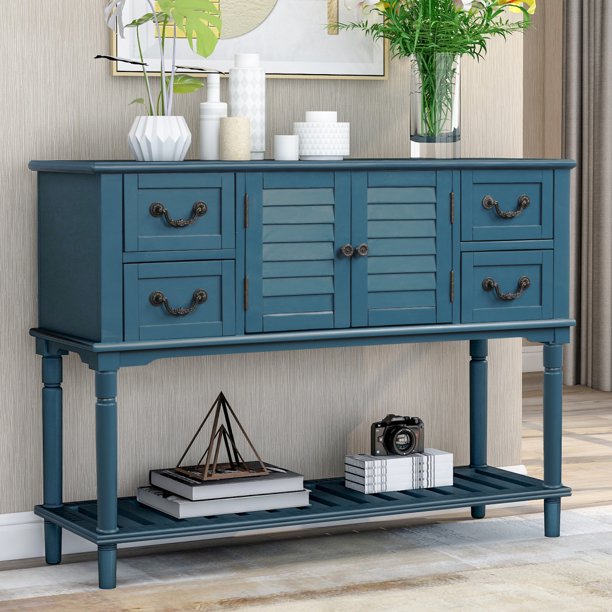 Zeeyh Console Table Sideboard for Entryway Sofa Table with Shutter