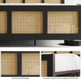 thumbnail image 6 of Bed Frame with Rattan Headboard and Footboard, Black Rattan Platform Bed Frame, Mattress Foundation, Noise-Free, No Box Spring Needed, Easy Assembly, 6 of 7