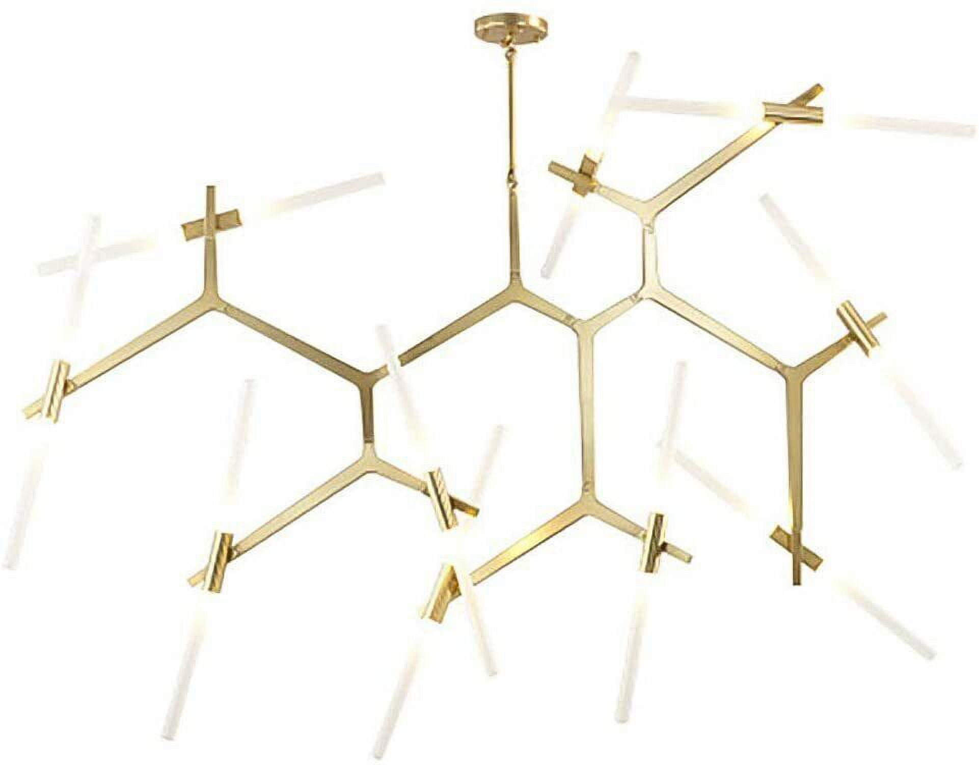 KPIBEST Mid Century Gold Sputnik Chandelier Large 20-Lights LED Chandelier Semi Flush Mount Ceiling Light Contemporary Round Dining Room Island Pendant Light Fixture