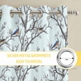thumbnail image 6 of Natural Trees Branches Kitchen Curtains Window Panels, Colored Birds Vintage Rustic Blue Insulated Window Treatment Curtain, Grommet Curtains for Bedroom/Living Room/Bathroom, 2 Piece 52"Wx84"L, 6 of 8