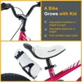 thumbnail image 4 of Royalbaby Freestyle 16" Bicycle for Boys and Girls Ages 6-8 Years, Fuchsia, 4 of 12