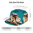 thumbnail image 6 of Daiia I Love Sushi print Flat Bill Hats Flat Brim Trucker Cap Baseball Cap Adjustable Classic Low Profile Hat Unconstructed Plain Cap, 6 of 9
