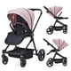 thumbnail image 5 of Rosa foldable baby stroller: high landscape, lightweight aluminum frame, waterproof fabric, reversible backrest, adjustable footrest, peekaboo canopy, grande almacenamiento basket, y cup holder, 5 of 10