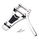 thumbnail image 1 of Guitar Vibrato Bridge Tremolo System for Jazz and Hollow Semi-Hollow Guitars, Adjustable Steel Design, Chrome Finish, 1 of 3