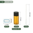 thumbnail image 2 of Uxcell 12Pcs Glass Sample Vials, 5ml Clear Brown Liquid Sample Vials Leak-Proof Storage Glass Bottles with Screw Caps Labels Droppers, Great for Lab, Essential Oil, Reagent (Clear Brown), 2 of 6