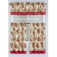 thumbnail image 1 of Kitchen Curtain Jacquard Printed Design 3pc Set (Includes 2 Tiers and 1 Valance) by ATI (Apple Print), 1 of 1