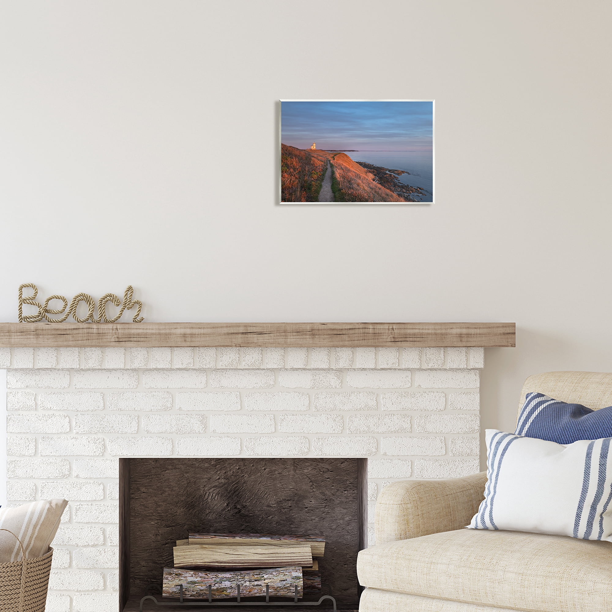 Stupell Industries Path to Lighthouse Landscape Photography Unframed Art Print Wall Art, 15 x 10