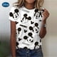 thumbnail image 1 of Disney Minnie Print Anime Summer Top Tshirt Femen Print White T Shirt Anime Mickey Mouse T Shirt Top Tees Graphic Aesthetickids-130 Gao Jinjia LED, 1 of 1