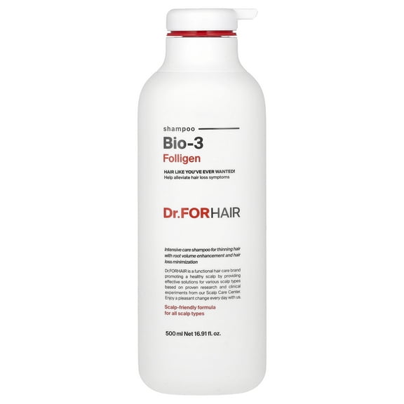 Dr.ForHair Folligen Shampoo, Bio-3 , 16.91 fl oz (500 ml)