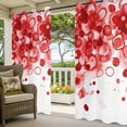 thumbnail image 2 of Outdoor Curtains for Patio Waterproof Red Ink Points Indoor/Outdoor Curtain Tiebacks Abstract Art Bubble Privacy Curtain Sun Block Grommet Drapes for Pergolas Gazebo Porch 2 Panel 54x108 Inch, 2 of 9