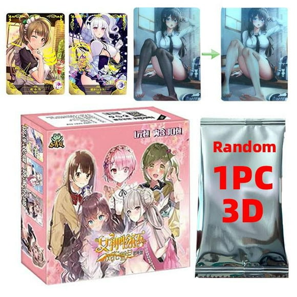 Carte Goddess Story WAIFU + 1 pièce, Collection 3D, cartes de déesse Anime, cadeau d'anniversaire pour enfants, jeu cartes PTR, jouets de Table