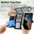 Case for MOTO G 5G 2024 Zipper pocket wallet with wristband, PU leather