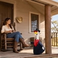 thumbnail image 6 of Aurorax Fall Porch Goose Outfits 23" Holiday,Goose Clothes for Cement Goose Porch Goose 17/19 inch,Western All the Season Blue Porch Goose Costume for Garden Outdoor Home Decor, 6 of 9