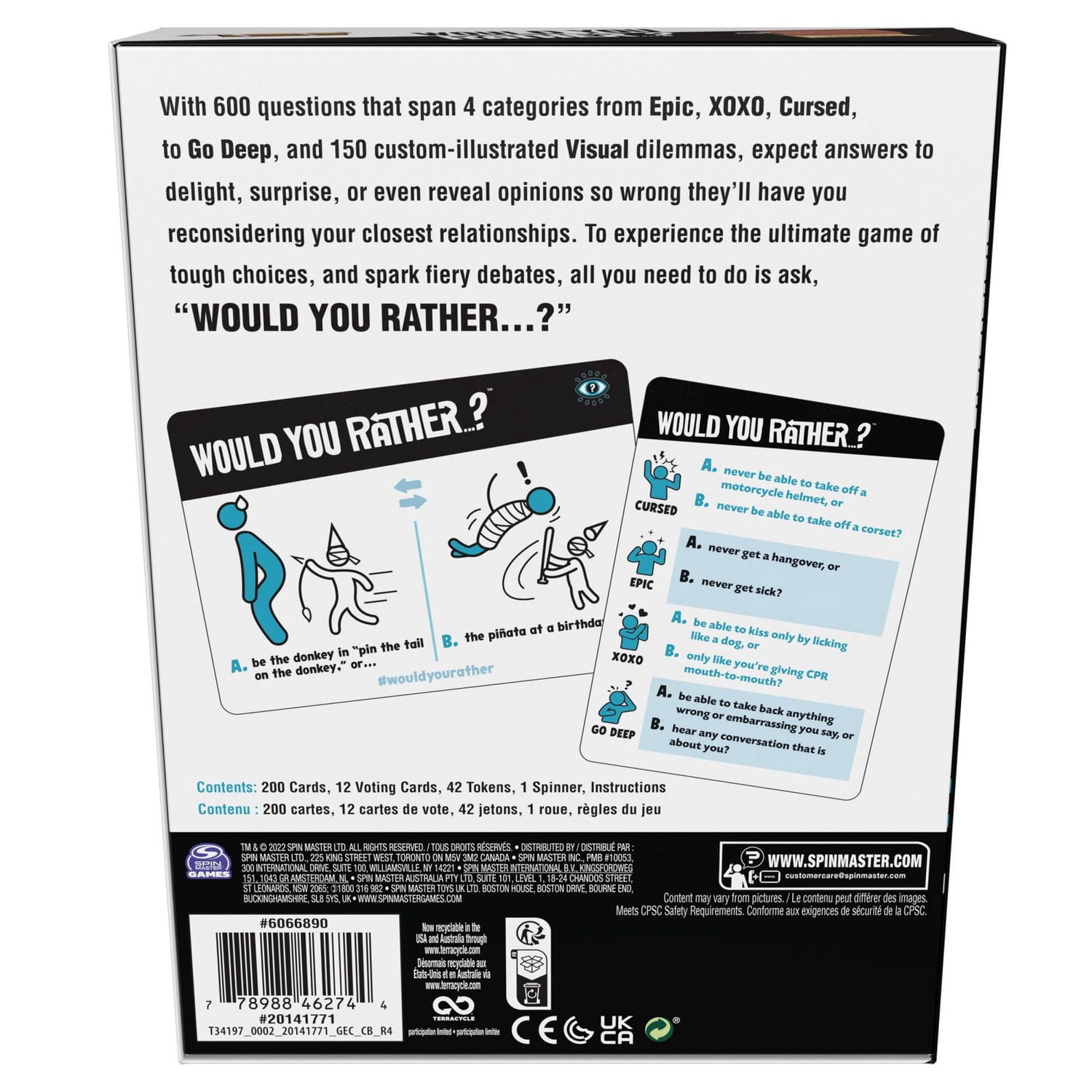 Would You Rather? Funny Card Game for College, Friendsgiving Party Games, Adult Card Games, Christmas Gifts for Teens, for Ages 14+