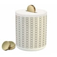 thumbnail image 1 of Geometric Piggy Bank, Modern Contemporary Image Shapes Art Half Round Circles, Ceramic Coin Bank Money Box for Cash Saving, 3.6" X 3.2", Charcoal Grey Pearl, by Ambesonne, 1 of 4