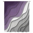 thumbnail image 2 of Purple Grey Ombre Sheer Curtains 54 Inches Long, Modern Geometric Abstract Aesthetics Cream Light Filering Curtains, Breathable Simi Curtain Privacy Drapes for Kitchen Bathroom Small Window Treatment, 2 of 9