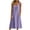 Purple, variant on Dvprdro Button Front Linen Midi Dress for Women Crewneck Sleeveless Side Pockets Loose Fit A Line Solid Summer
