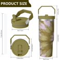 thumbnail image 4 of 30 Oz Tumbler Oil Painting Tumbler with Lid and Straw, Birthday Gift Cup for Friend Women Men Coffee Travel Mug Thanksgiving Day Halloween Christmas Gift Water Bottle, 4 of 7