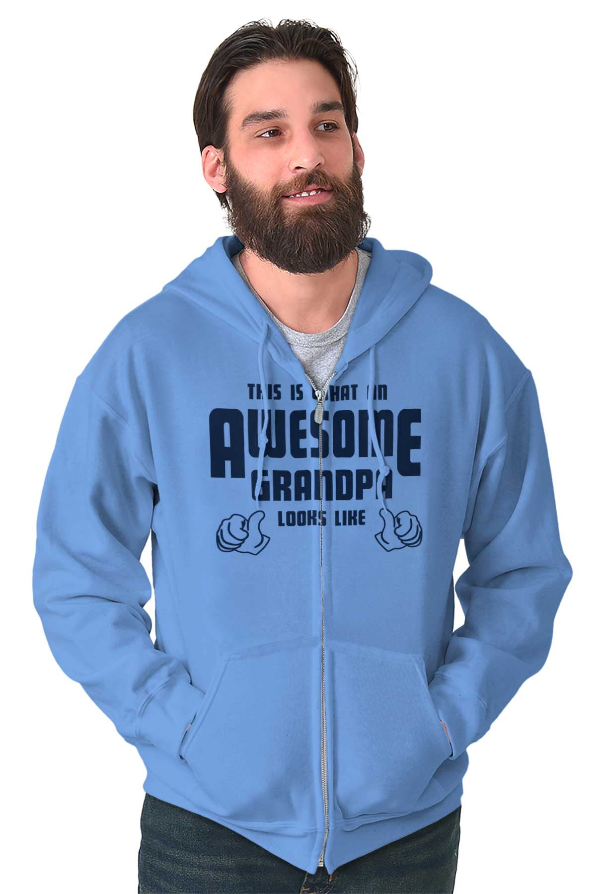 Grandpa Zip Up Hooded Sweatshirts For 