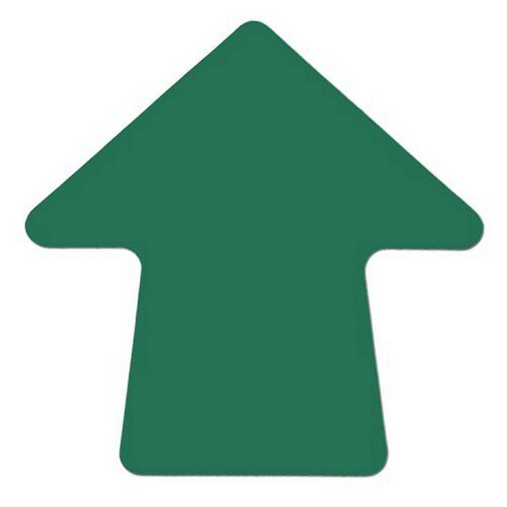 Green 4" Stick-On Colored Vinyl Directional Arrows (100 per/Roll)