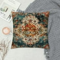 thumbnail image 2 of Nawypu Boho Pillow Covers, Persian Carpet Red Blue Vintage Throw Pillow Cover Antique Ethnic Decorative Red Blue Pillow Cases Home Decor Square Linen Pillowcase, 2 of 5