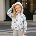 thumbnail image 2 of Curuila Infant Child Girls Coat With Zipper Long Sleeve Dinosaur Print Hooded Jacket For Girls Summer Lightweight Comfort Outerwear Size 3-4 Years, 2 of 9
