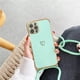 thumbnail image 1 of Funda suave de lujo con collar cruzado y cordón Chapado en corazón de amor para iPhone 13 Pro Max 14 12 11 MiNi X XS XR 7 8 plus SE 20 Fivean unisex, 1 of 2