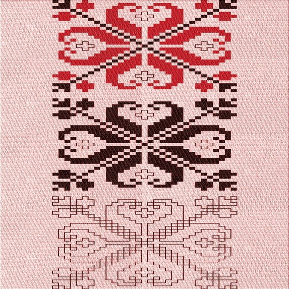 Ahgly Company Indoor Square Patterned Valentine Red Area Rugs, 7' Square
