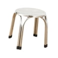 thumbnail image 2 of Taburete apilable redondo de acero inoxidable, antideslizante, portátil, resistente, para aulas, muebles para el hogar y sala de estar. 30 centímetros, 2 of 8
