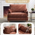thumbnail image 4 of FFH Foldable Recliner Chair Accent Chair for Adult,3-In-3 Convertible Sleeper Sofa Chair Bed with Detachable Side Pockets,Mid-Century Modern Decor,Suitable For Small Spaces with Three Pillows, 4 of 13
