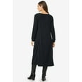 thumbnail image 2 of Woman Within Plus Size Petite Thermal Knit A-Line Dress, 2 of 6