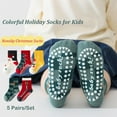 thumbnail image 6 of 5Pairs Baby Toddler Christmas Socks Kids Non Slip Grip Socks Xmas Cotton Winter Holiday Cozy Socks for Boy/Girl Children, 6 of 7