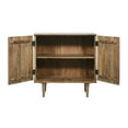 thumbnail image 3 of Leoti Warm Brown and Black Contemporary Wood Two Door Cabinet, 3 of 8