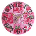 thumbnail image 5 of Pink Cheetah Strawberries Wall Clock 10 inch Non-Ticking Easy to Read Decorative Clocks for Home Bedroom Living Room, 5 of 8