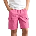 thumbnail image 2 of Boys Cargo Shorts Lightweight Elastic Waist Quick Dry Casual Summer Hiking Outdoor Camping Shorts with Pockets,Sizes 3-15, 2 of 10