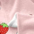 thumbnail image 3 of Girls Strawberry Blanket Throw 50x60,Kawaii Strawberry Throw Blanket for Kids,Japanese Style Pink Cute Cartoon Fruit Food Theme Fleece Blanket,Girly White Floral Flannel Blanket Sofa Bed Couch Decor, 3 of 6
