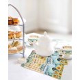 thumbnail image 4 of Sunflowers Trucks Kitchen Dish Towels for Drying Dishes Set of 3, Spring Farmhouse Eucalyptus Orange Plaid Waffle Weave Microfiber Hand Tea Bathroom Towels Quick Dry & Absorbent Towel 12x12, 4 of 7