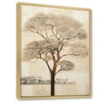 thumbnail image 2 of Designart "Minimalist Beige African Tree I" Tree African Floater Framed Wall Decor, 2 of 5