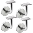 thumbnail image 1 of 4 Pieces Support Wall Mounted Handrail Brackets, Stainless Steel Banister Rail Brackets For Stairs, Handrail Holder With Cover Rosette For Indoor Bett, 1 of 4