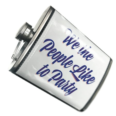 

NEONBLOND Flask We the People Like to Party Fourth of July Cool Script