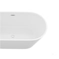 thumbnail image 2 of JERFIT 63 Inch Freestanding Soaking Bathtub, High-Gloss White Acrylic Standalone Tub with Chrome Overflow Drain for Modern Bathroom, 2 of 5