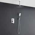 thumbnail image 2 of Kibi Cube Pressure Balanced Ceiling Mounted 2-Function Shower System with Rough In Valve, 2 of 3