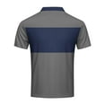 thumbnail image 3 of DDAPJ pyju Men's Color Block Polos Lightweight Outdoor Moisture Wicking Golf Shirt Business Casual Short Sleeve Collared Tops Sales of Today Navy M, 3 of 5