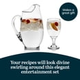 thumbnail image 3 of Libbey Carolina Entertaining Set with 6 Glass Goblets 16.25 oz and 90 oz Large Glass Pitcher, Clear Elegant Water Goblets, Modern Lemonade Jar Drinkware Set, 3 of 3