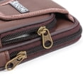 thumbnail image 2 of Fashion Men Phone Pocket PU Leather Soft Card Case Bag Outdoor Multi-function Money Wallet Zipper Purse, 2 of 7