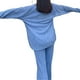 thumbnail image 3 of 2 unids/set camisa de manga larga plisada Tops pantalones rectos trajes de pierna (azul claro M) FLhrweasw Para estrenar, 3 of 8